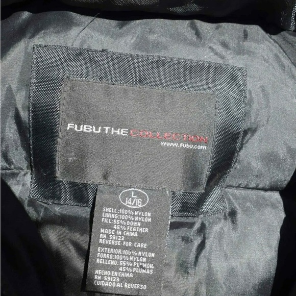 Fubu boys size 14/16 men’s S down coat - Picture 3 of 3